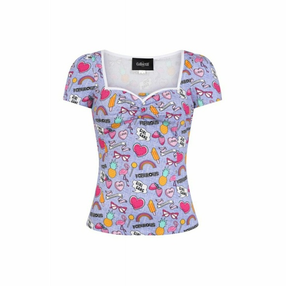 🌈Collectif Fun Yas! sweets Heart Strawberry Retro - Picture 8 of 10